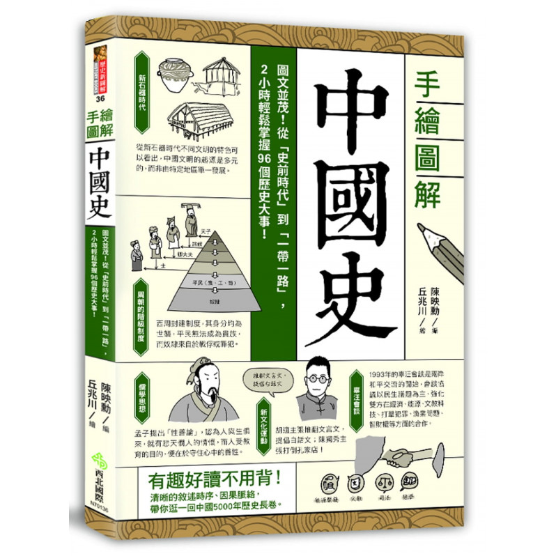 手繪圖解.中國史：圖文並茂!從「史前時代」到「一帶一路」，2小時輕鬆掌握96個歷史大事!