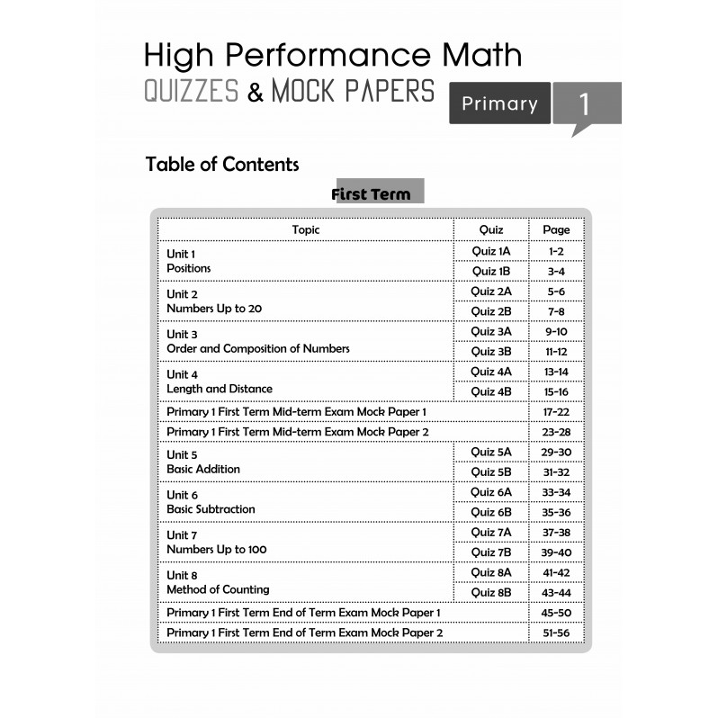 【多買多折】High Performance Math Quizzes and Mock Papers p1