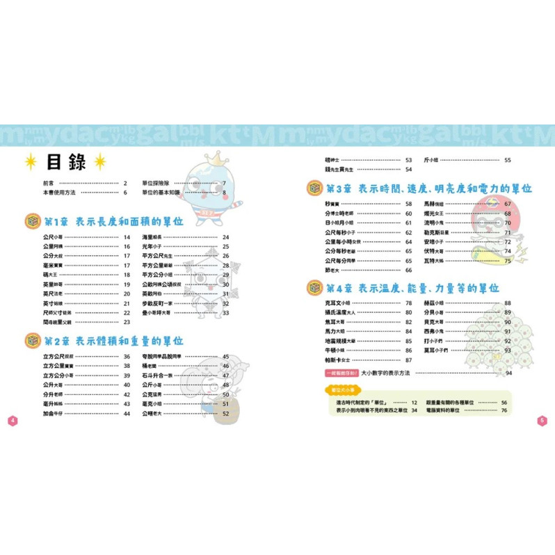 單位角色圖鑑：什麼都想拿來量量看！78種單位詞化身可愛人物，從日常生活中認識單位，知識大躍進！