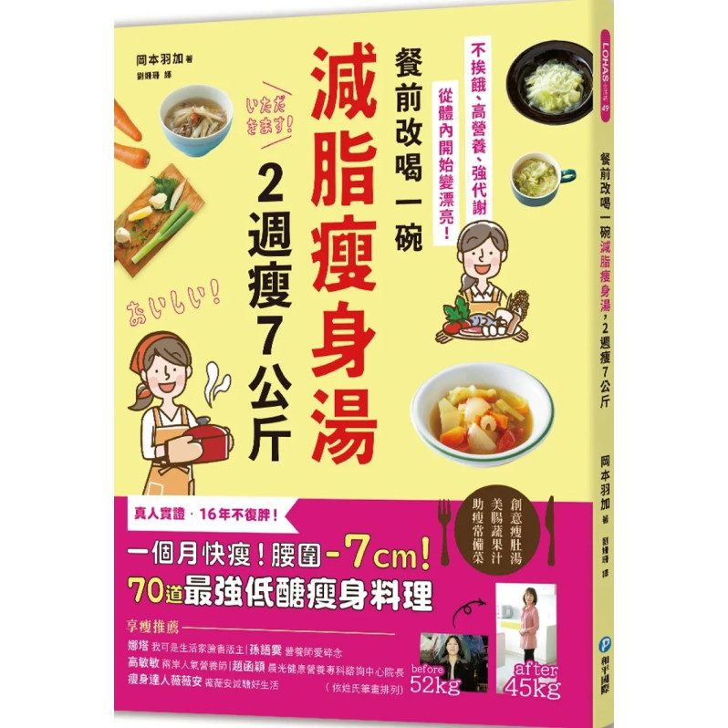 餐前改喝一碗減脂瘦身湯，2週瘦7公斤：不挨餓、高營養、強代謝，從體內開始變漂亮！70道最強低醣瘦身料理