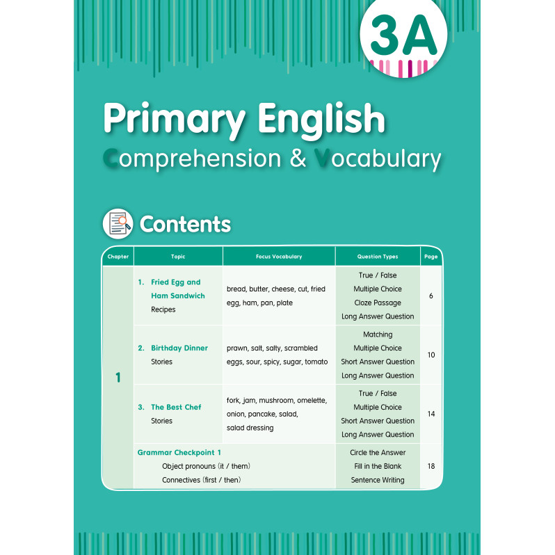 【多買多折】Primary English - Comprehension and Vocabulary 3A